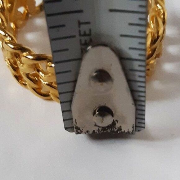 Vintage Unbranded Gold Tone Large Loop Earrings - Picture 8 of 10